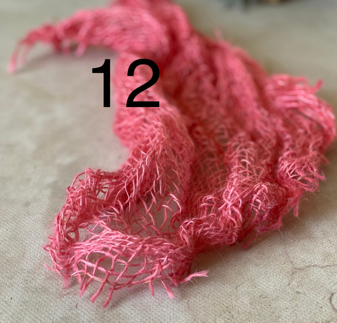 Hand-dyed textured jute photography layer in color option 12