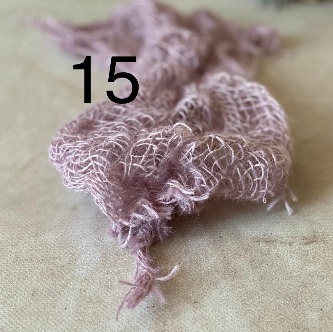 Hand-dyed textured jute photography layer in color option 15