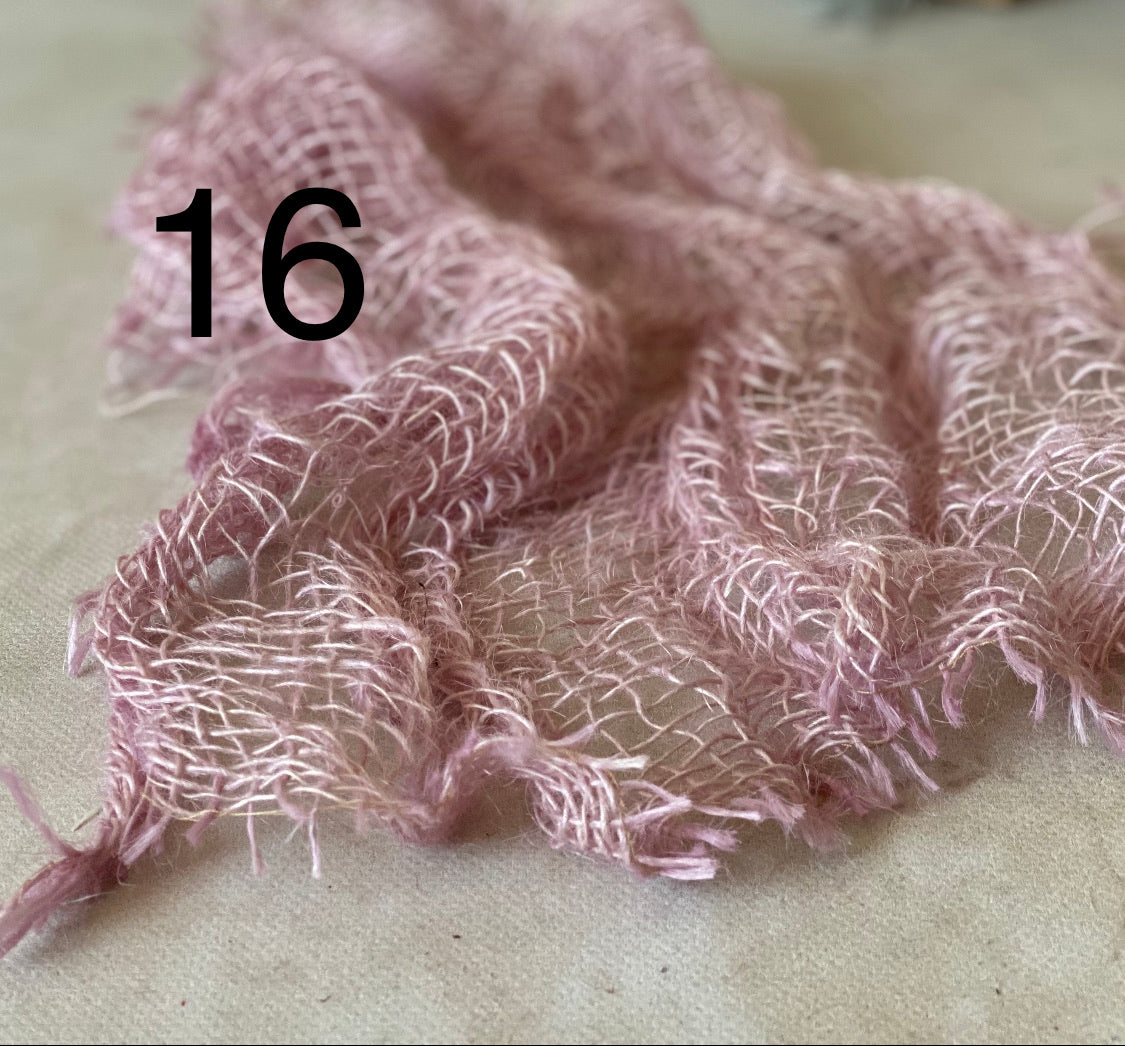Hand-dyed textured jute photography layer in color option 16