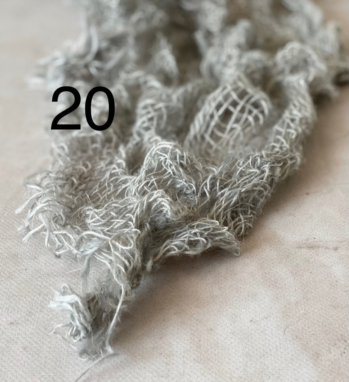 Hand-dyed textured jute photography layer in color option 20