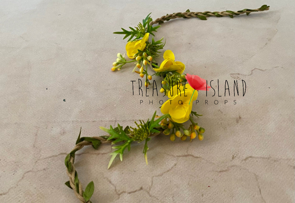 Flower BOHO halo in yellow