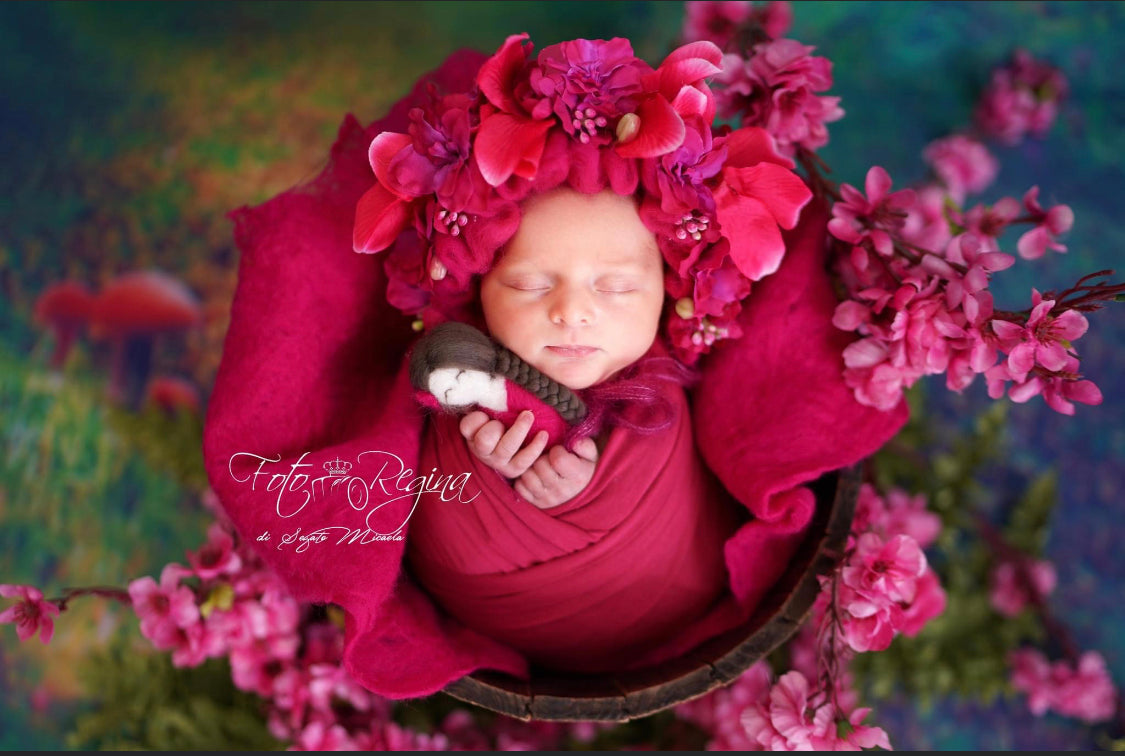 FLORAL SET bonnet + wrap+ doll