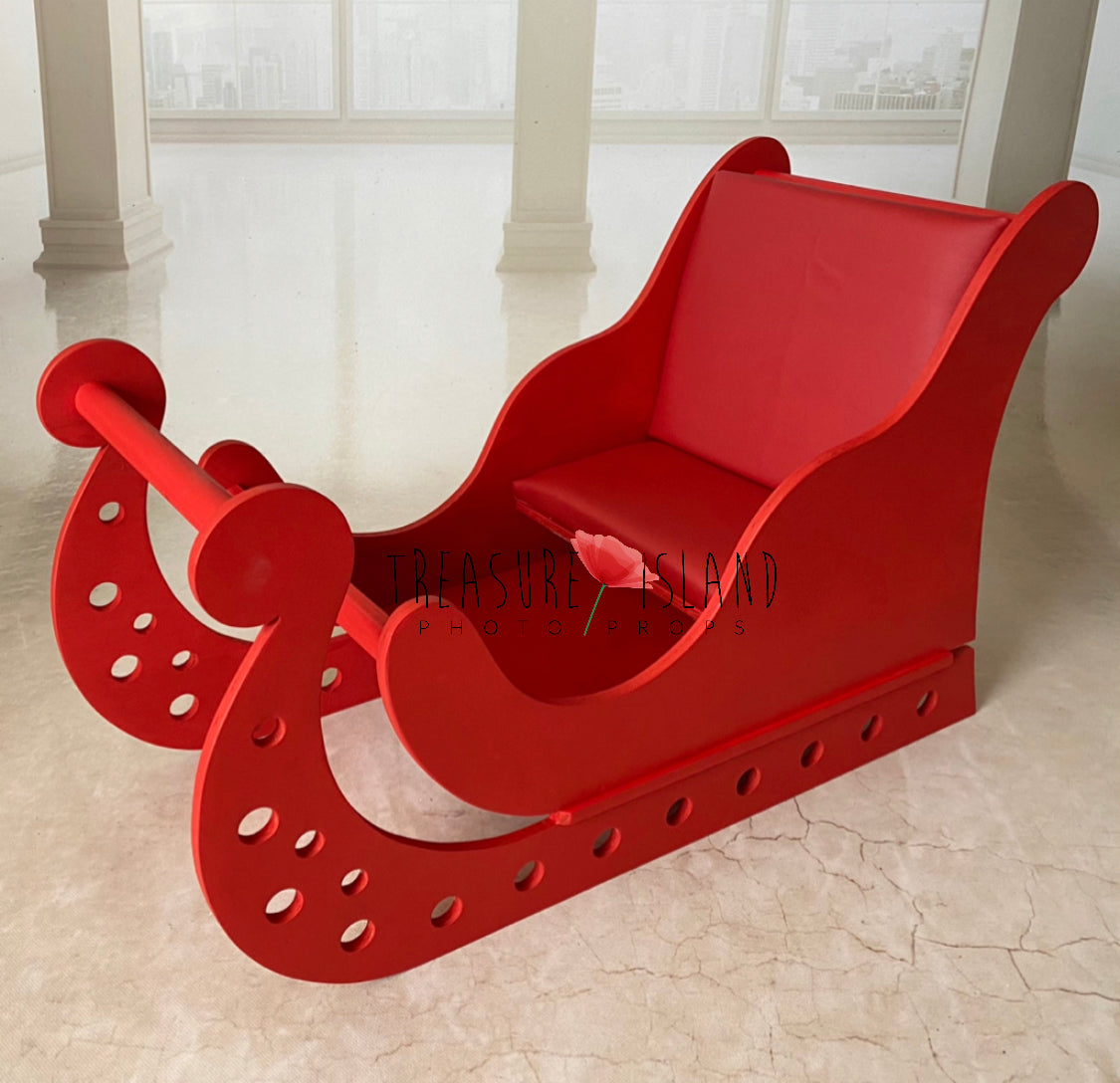 Exclusive SANTA SLEIGH model with holes - Christmas prop - 2 size ( nb & sitter )
