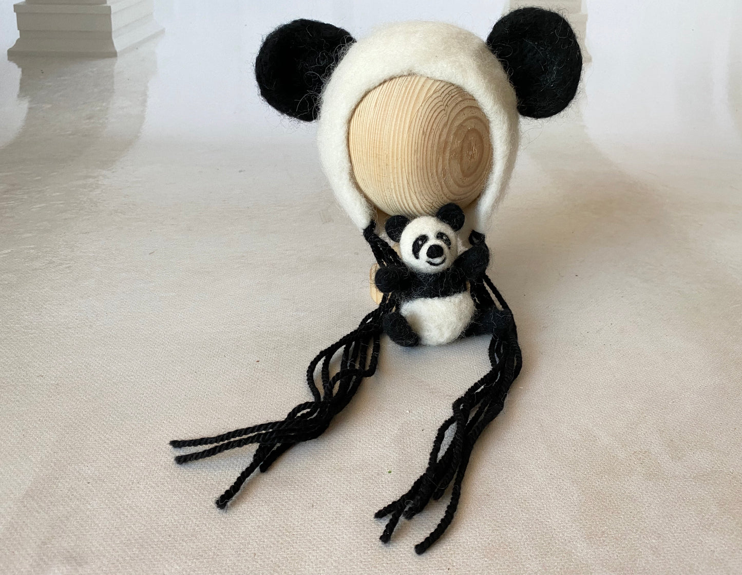 PANDA Bear SET felt animals felt animal NEEDLE animal NEEDLE animals