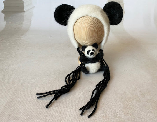 PANDA SET felt animals felt animal NEEDLE animal NEEDLE animals