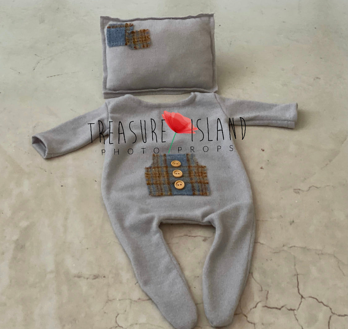 Grey ROMPER nb size grey outfit