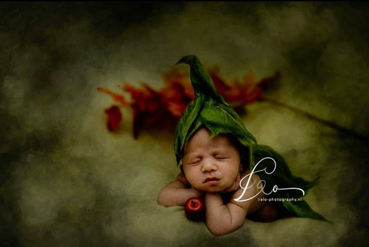 Felted Leaves SET - Felted Leaf Hat & Diaper Cover