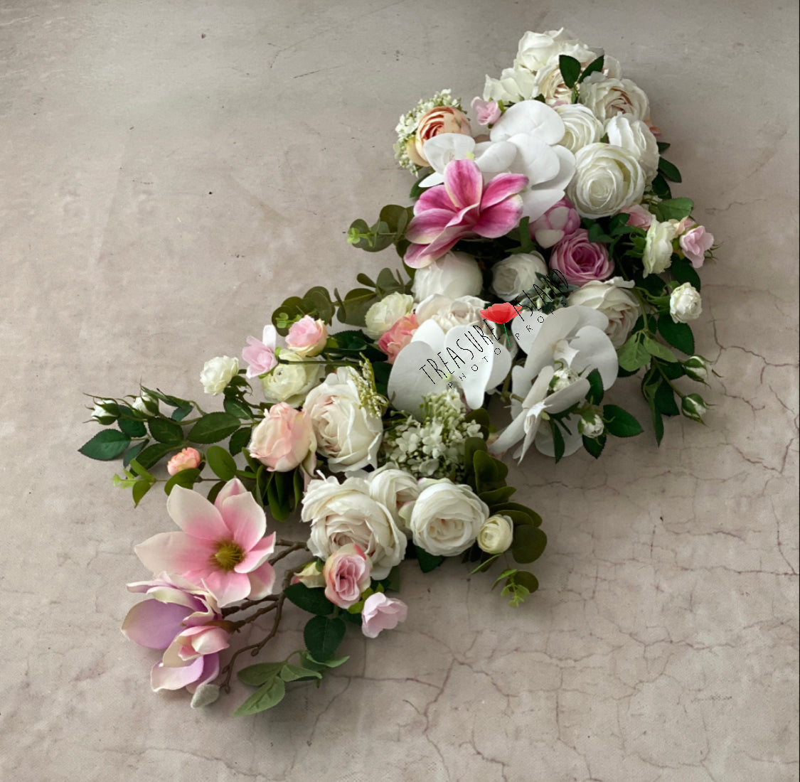 FLOWER GARLAND white and pink ✨2 sizes  ✨