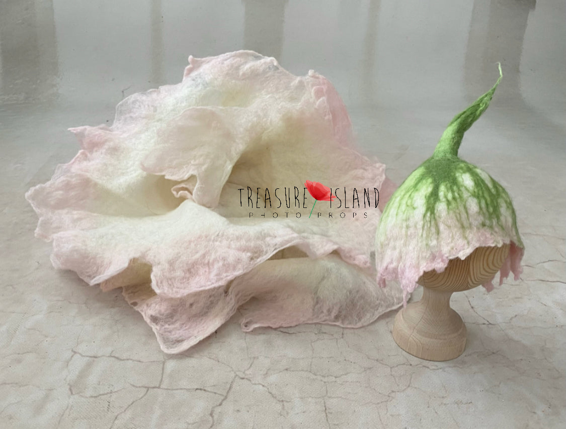 ✨Flower BOWL SET ✨ ALL RIGHT RESERVED ✨Felted bowl✨ wrap ✨flower hat ✨