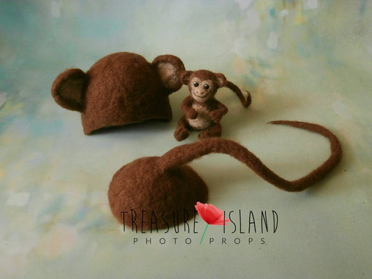 MONKEY SET felt animals felt animal NEEDLE animal NEEDLE animals ✨SAFARI animals