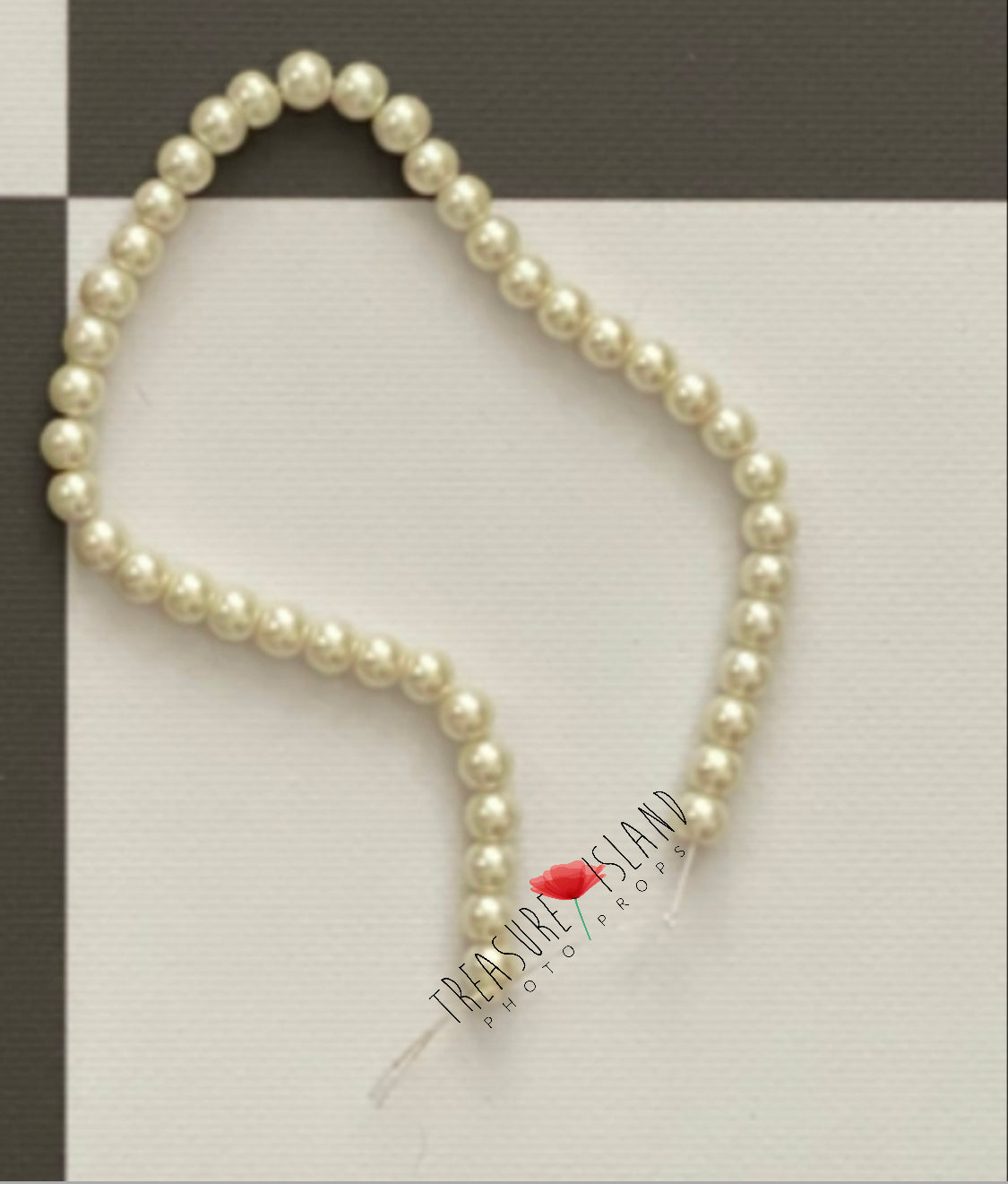 Mini pearl necklace accessory for doll-inspired newborn photography