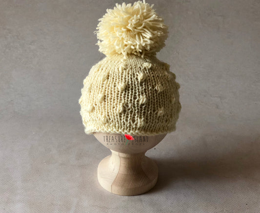 Nb MERINO HAT with bubble and POM POM