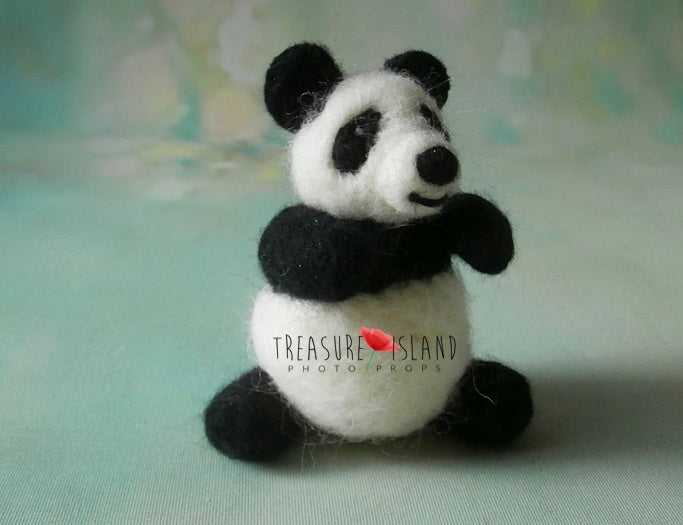 PANDA Bear SET felt animals felt animal NEEDLE animal NEEDLE animals