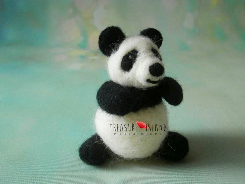 PANDA Bear SET felt animals felt animal NEEDLE animal NEEDLE animals